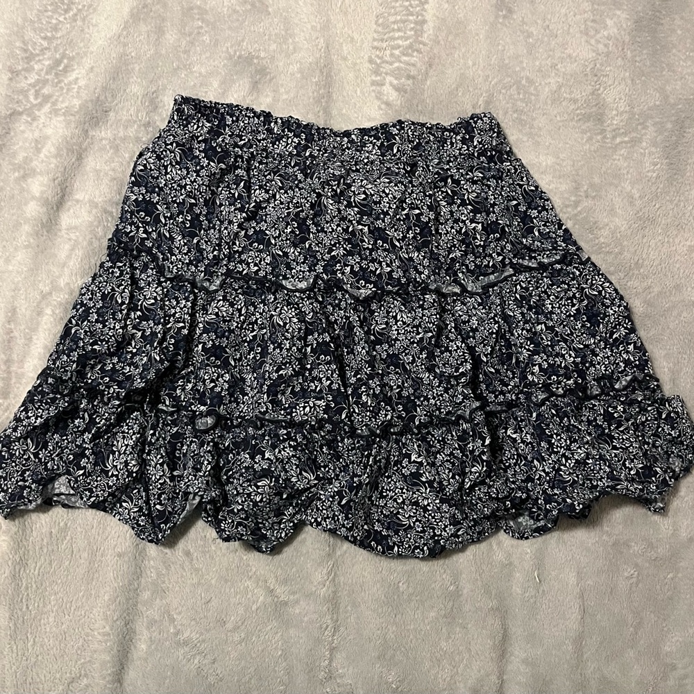 Floral Navy Blue Skirt